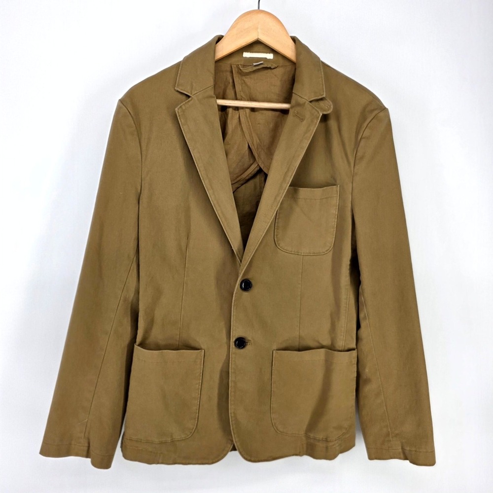 Goodfellow & Co Blazer Mens S Brown Twill 2-Button Stretch Jacket Casual 7669
